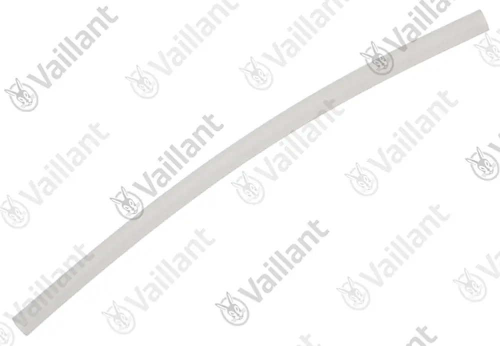 Weißer Schlauch von Vaillant, gerade Form, ohne erkennbare Maße oder spezifische Kennzeichnungen, auf neutralem Hintergrund.